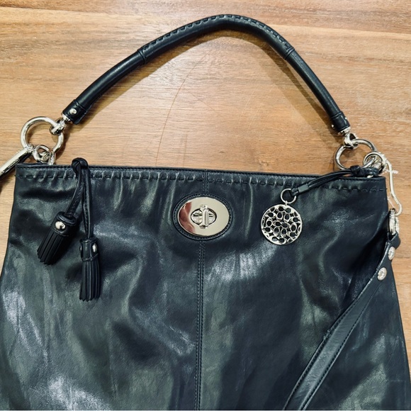 Coach Black Leather Large Crossbody Bag - Picture 4 of 9